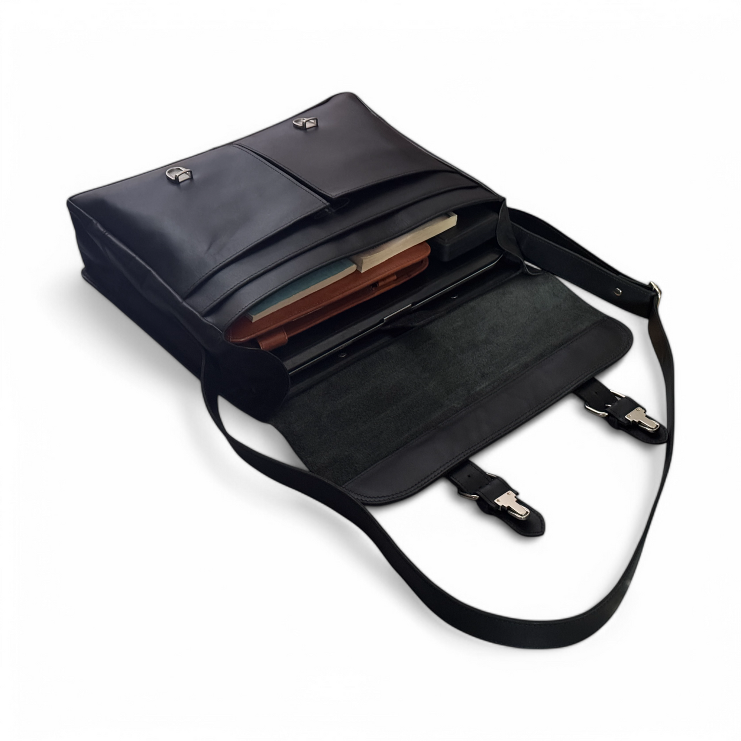 Stylish Black Messenger Bag – Perfect for Work & Travel