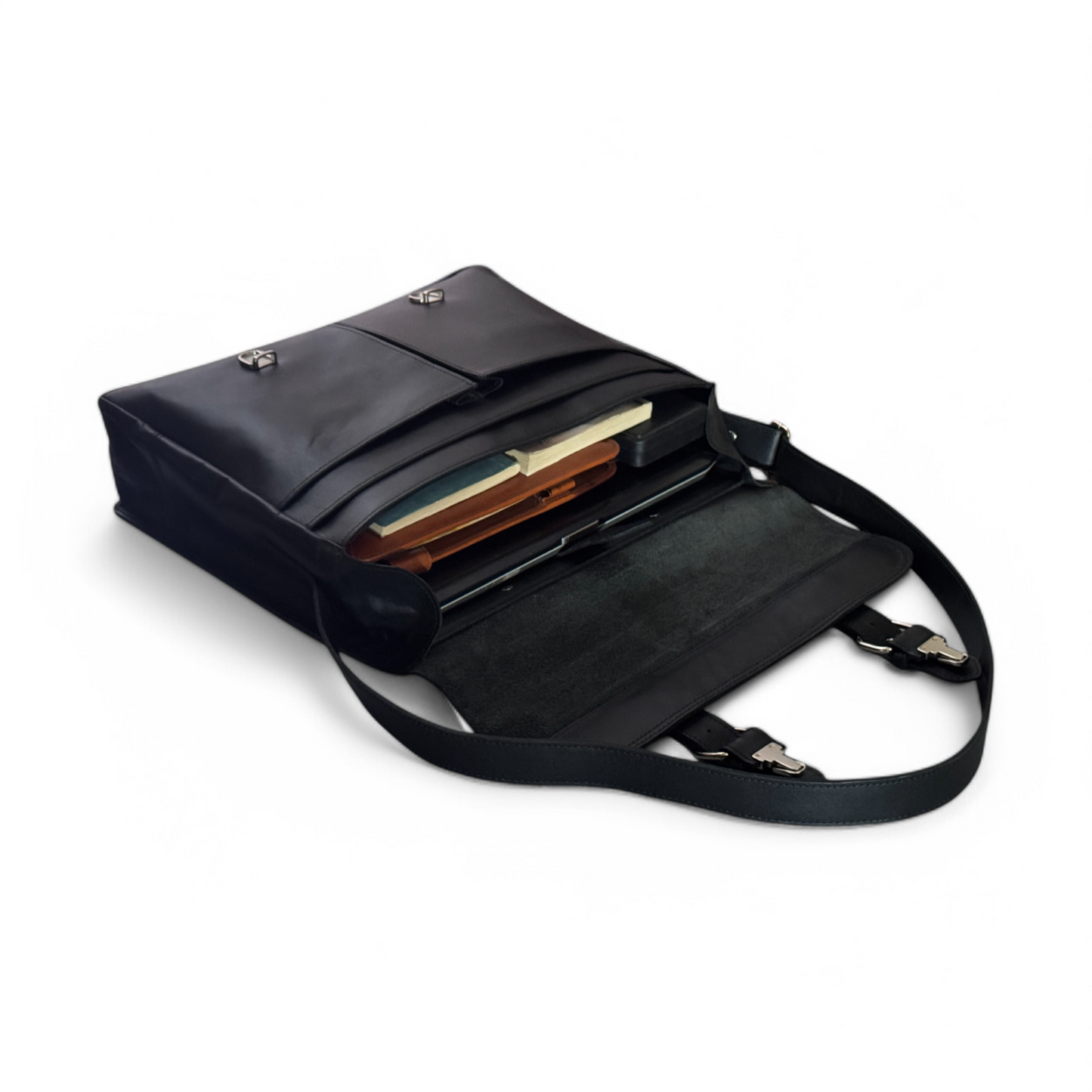 Stylish Black Messenger Bag – Perfect for Work & Travel