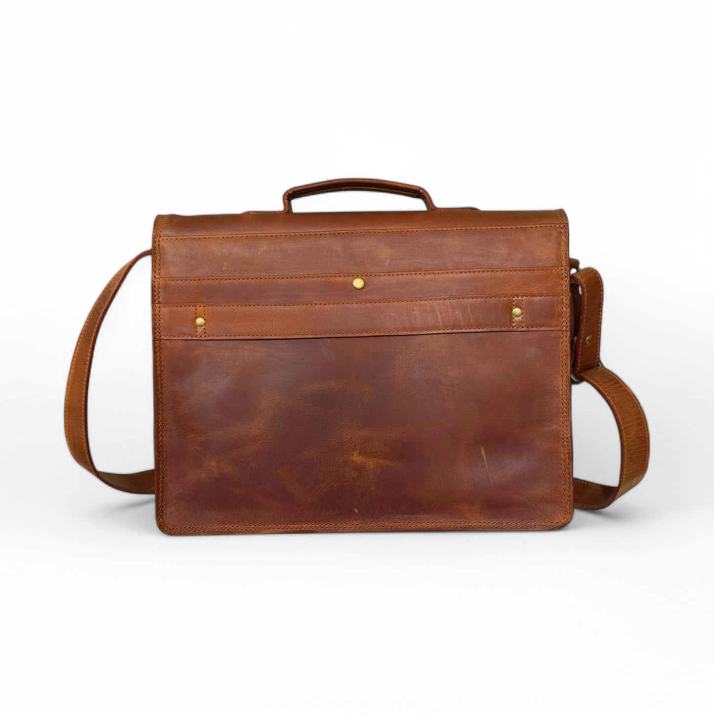 Classic Brown Leather Laptop Bag – Timeless Style & Function