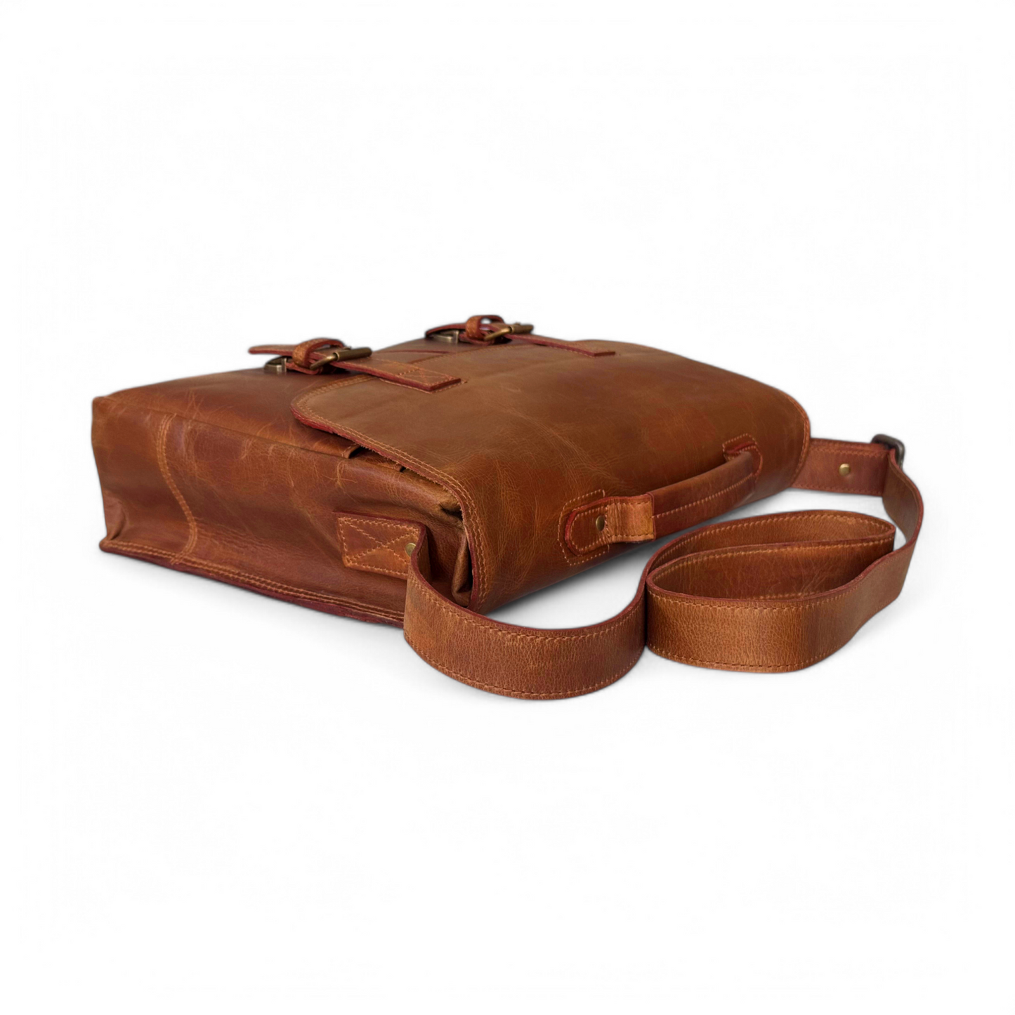 Classic Brown Leather Laptop Bag – Timeless Style & Function