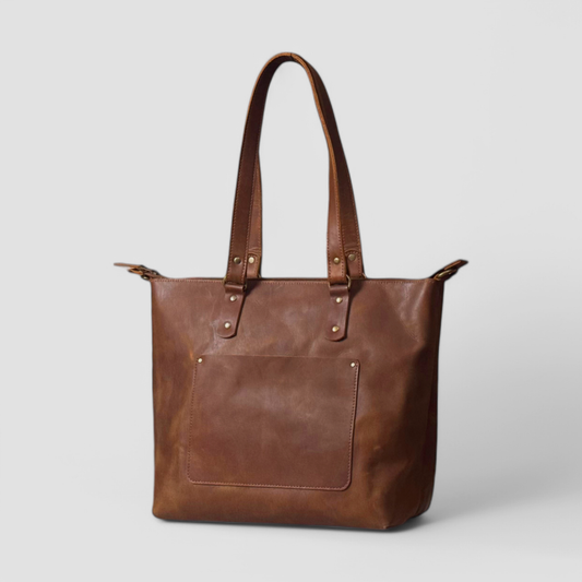Brown Leather Tote Bag