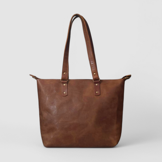Brown Leather Tote Bag
