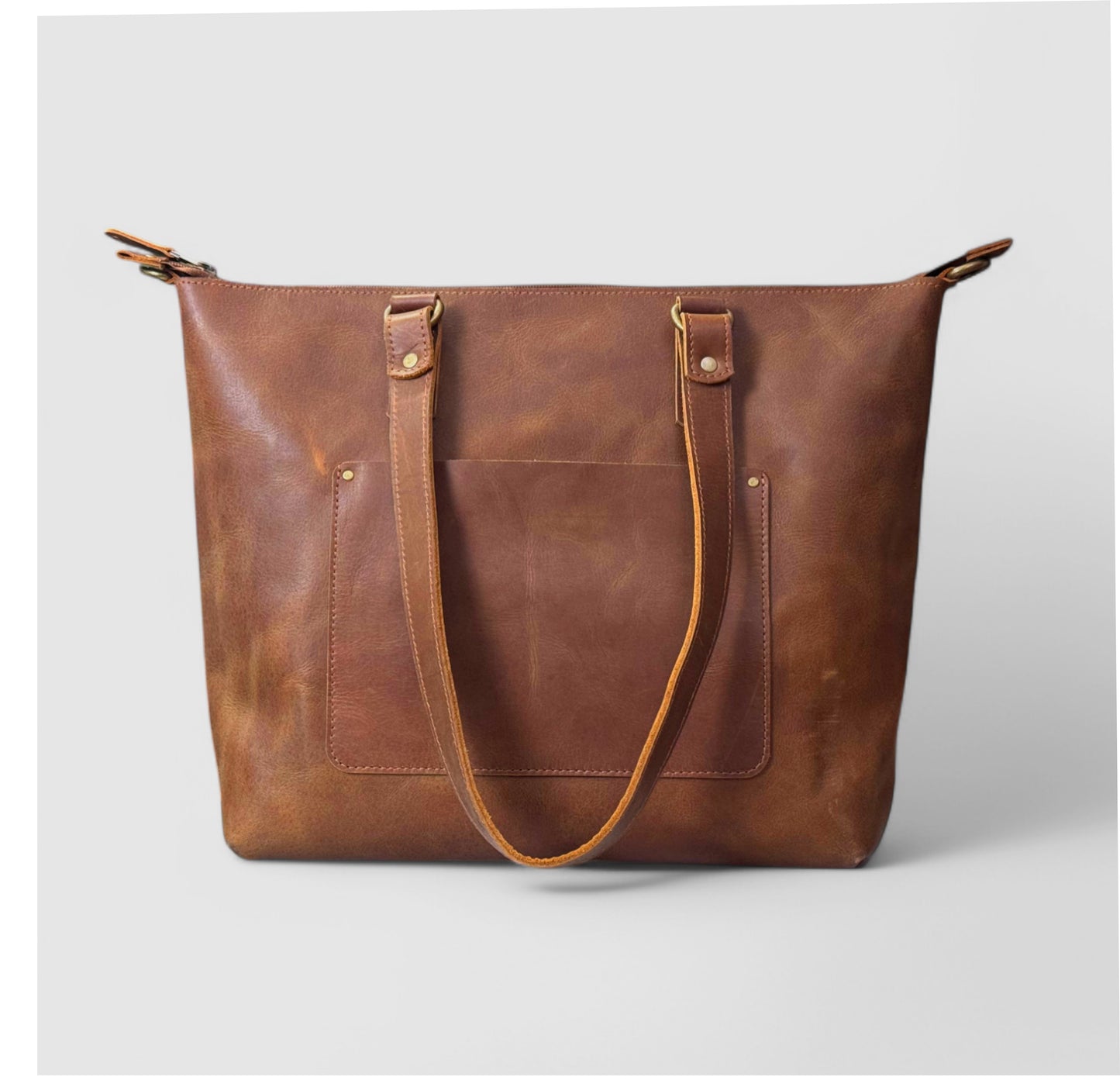Brown Leather Tote Bag