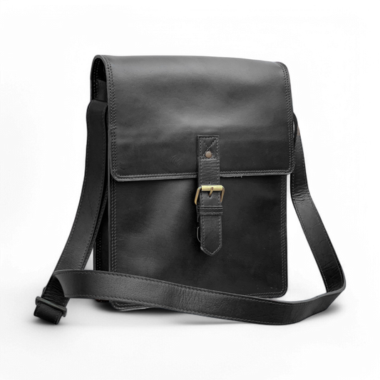 Black Leather Crossbody Bag