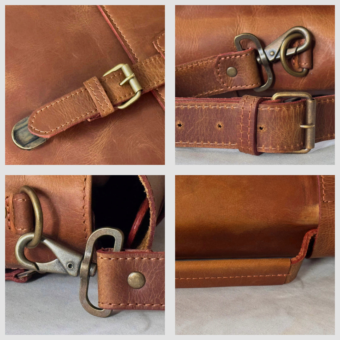 Classic Brown Leather Laptop Bag – Timeless Style & Function
