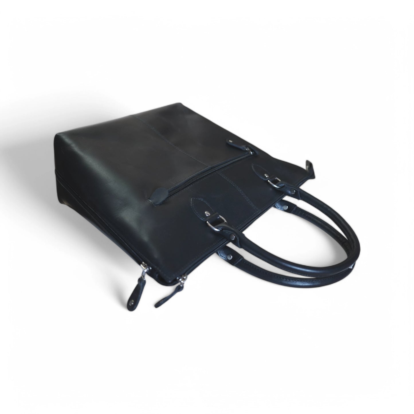 Black Leather Tote Bag
