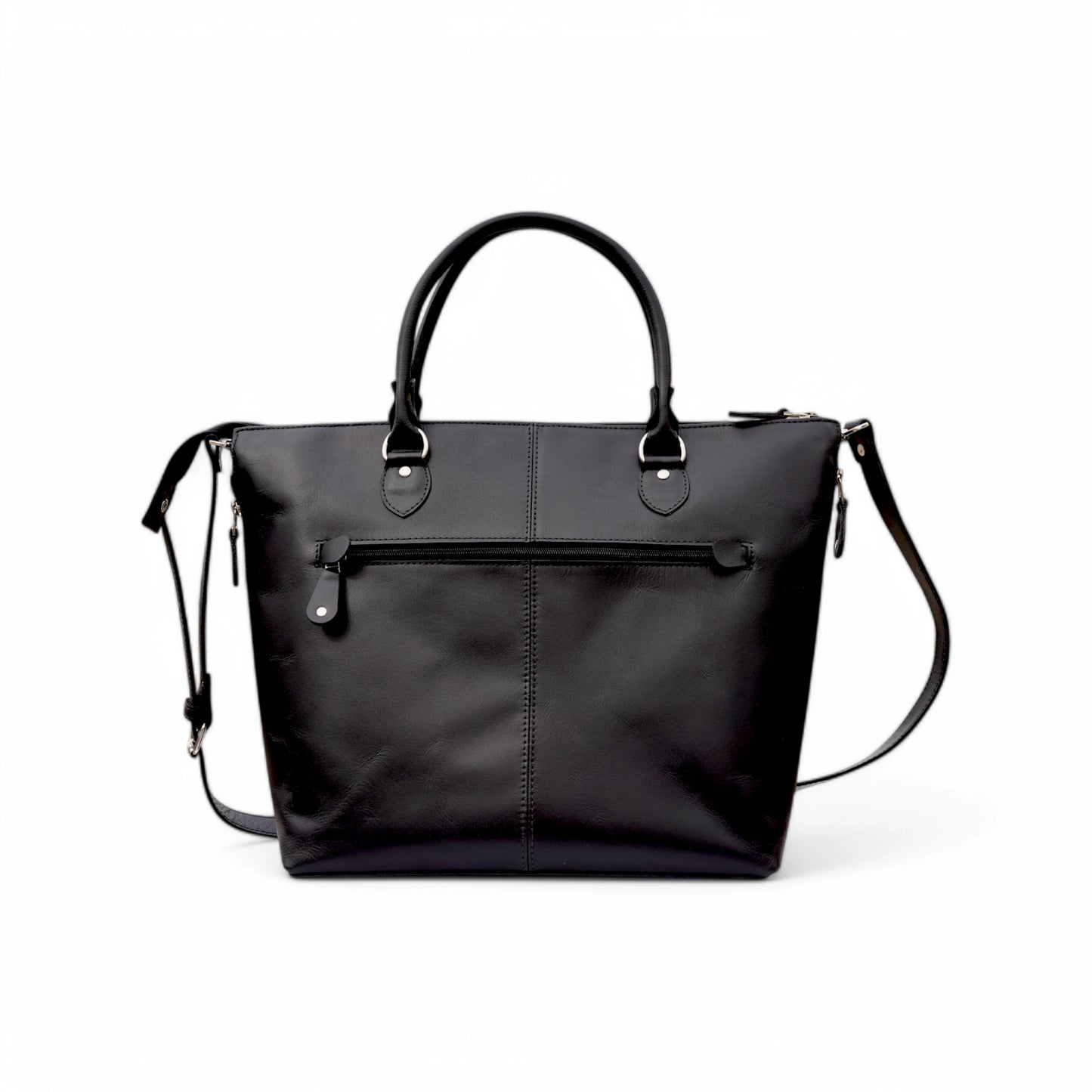 Black Leather Tote Bag