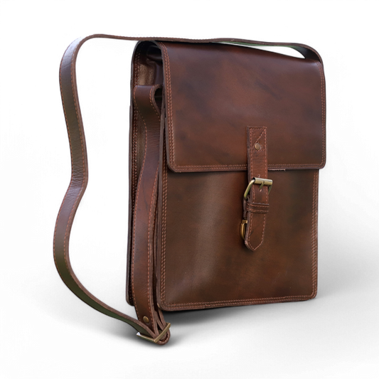 Stylish & Versatile Leather Brown Crossbody Bag