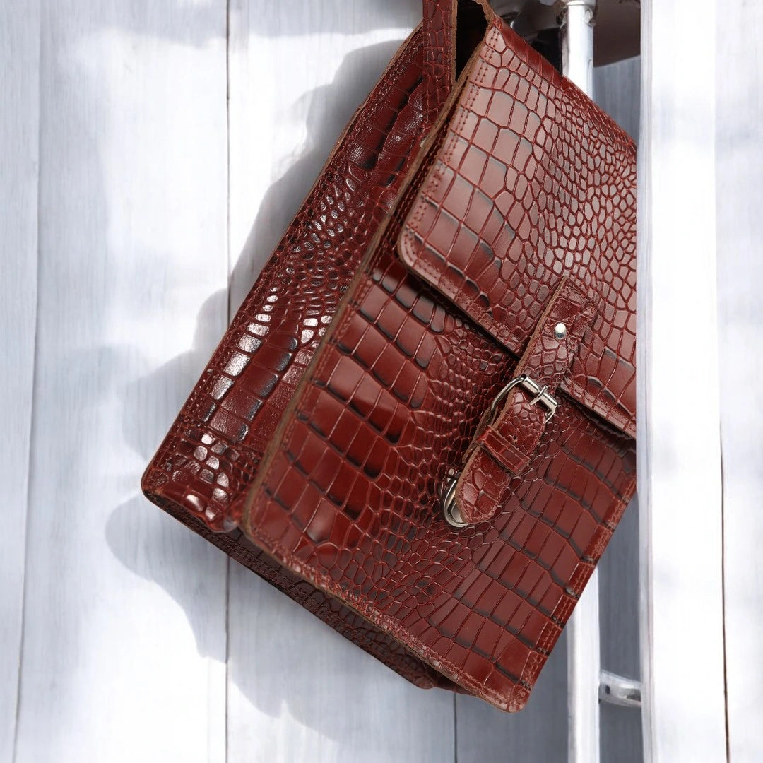 Chic & Timeless Leather Red Crossbody Bag