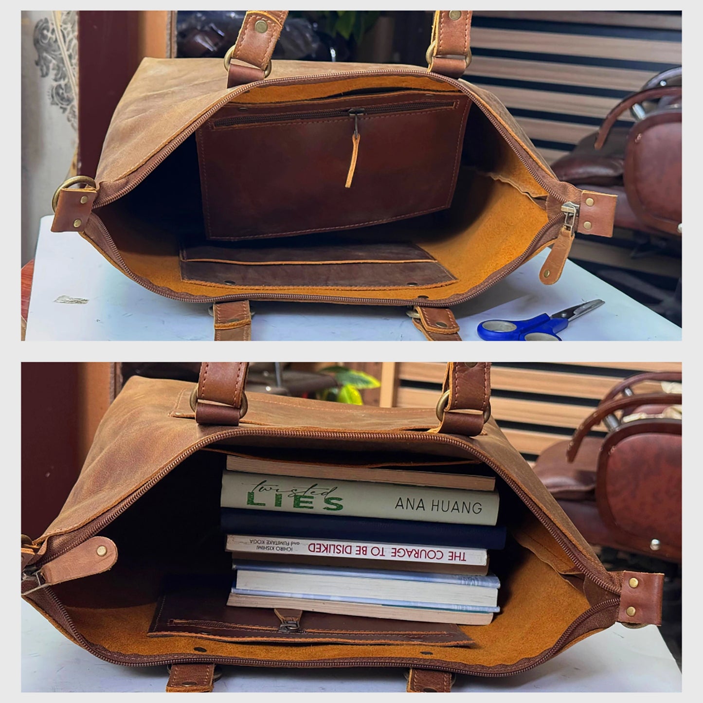 Large Leather Tote Bag