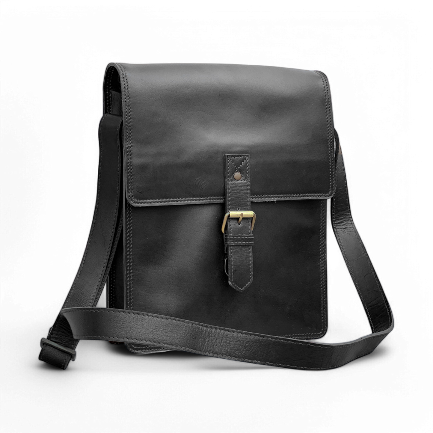 Black Leather Crossbody Bag