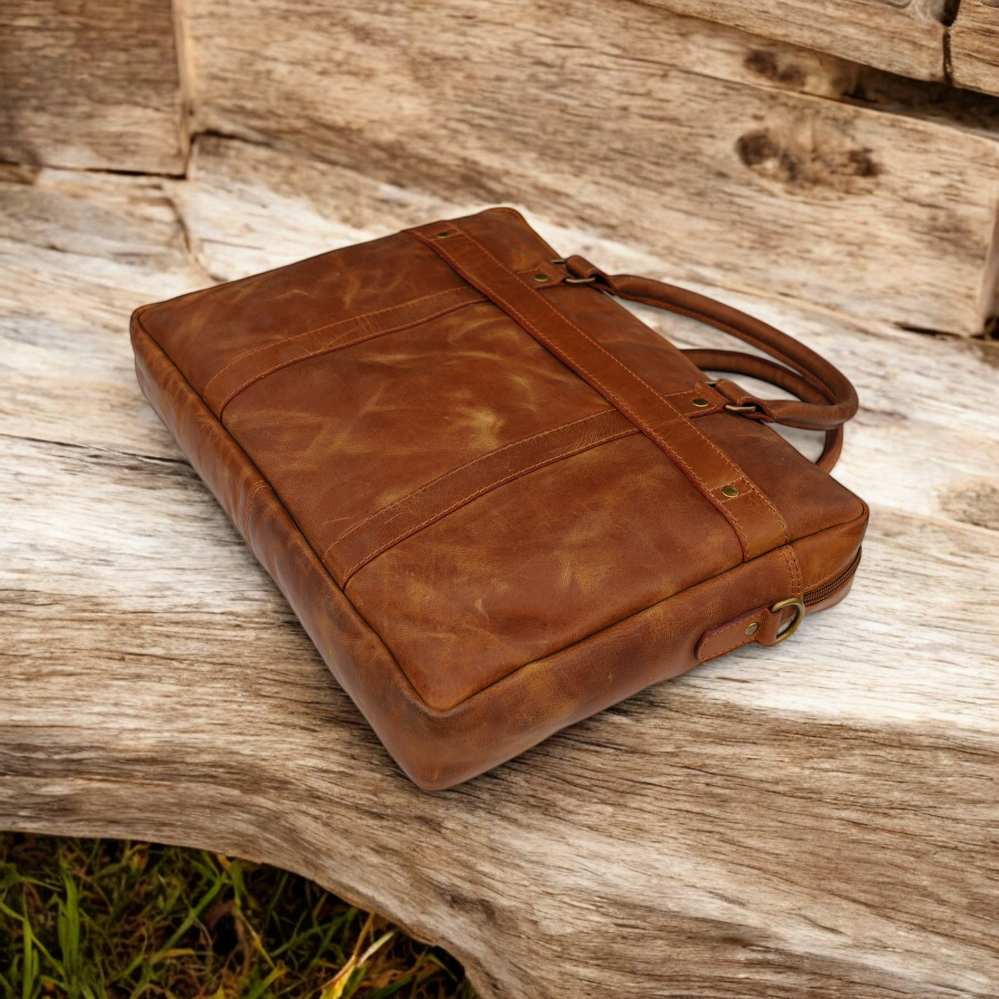 Premium Leather Laptop Bag for Work & Travel