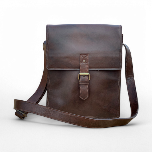 Stylish & Versatile Leather Brown Crossbody Bag