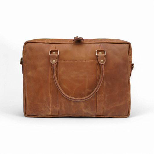 Premium Leather Laptop Bag for Work & Travel